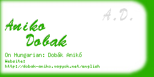 aniko dobak business card
